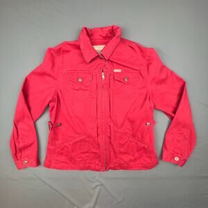 Vintage Womens Lauren Ralph Lauren Red Utility Jacket | Size L